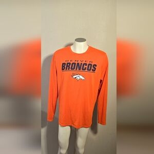 New Era Denver Broncos NFL Stated 2.0 Crew Fleece Sweatshirt, Orange Men's Size